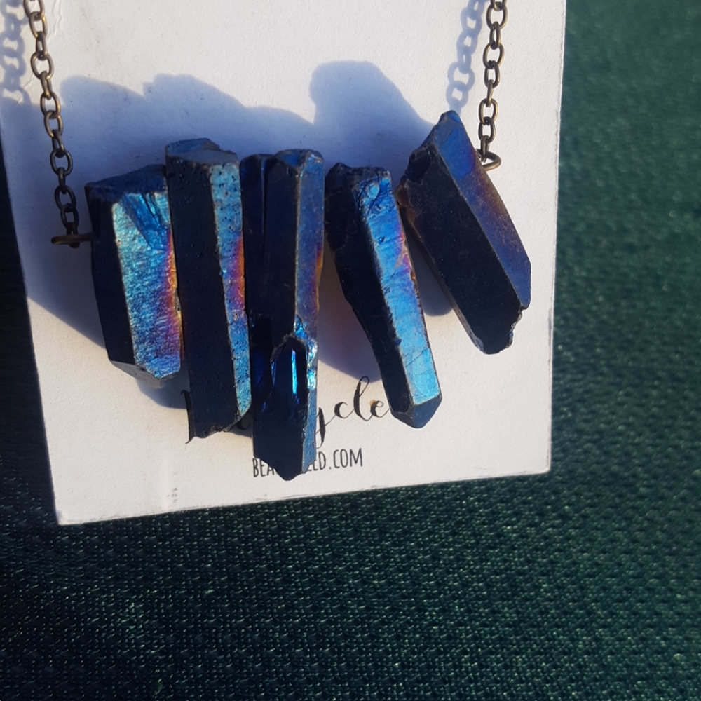 Blue Cave Crystal Necklace